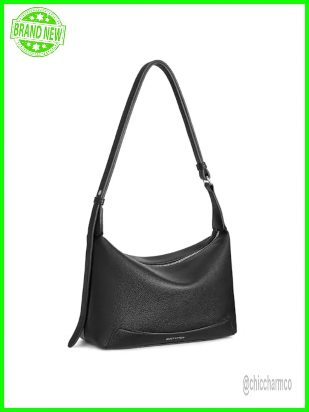 Crossbody Hobo Bag Faux Suede Pebbled Leather Adjustable Strap
